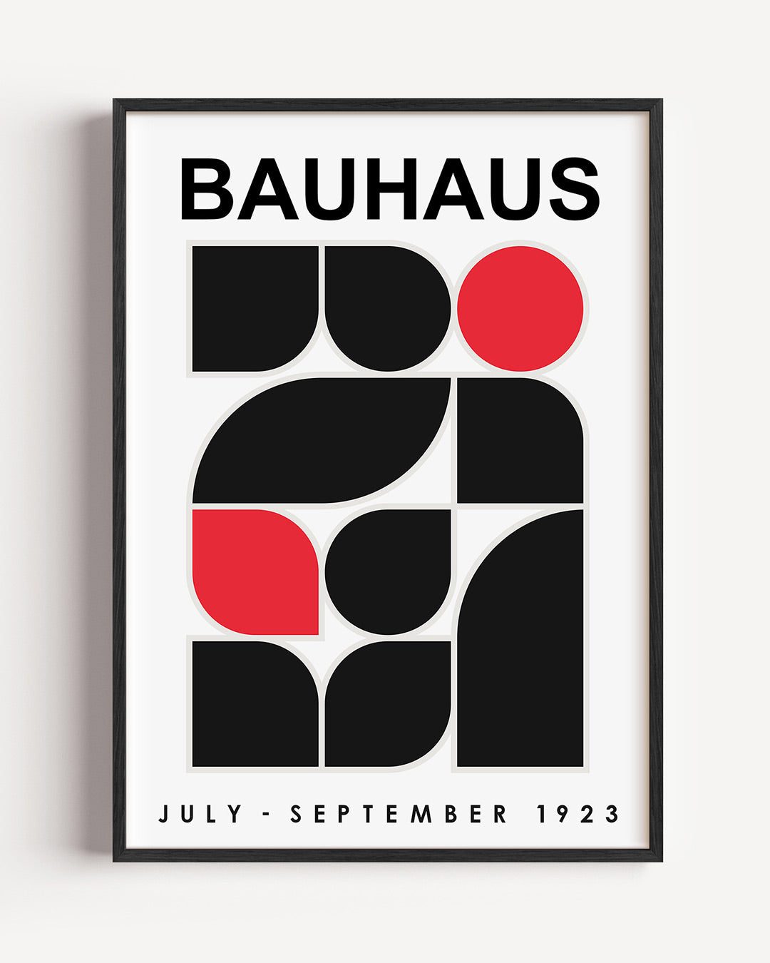 Vorm en kleur – staande Bauhaus poster als wanddecoratie