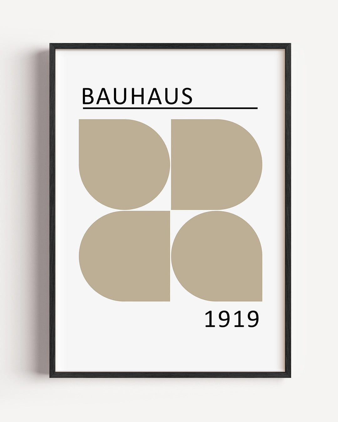Vormen en vlakken – staande Bauhaus poster als wanddecoratie