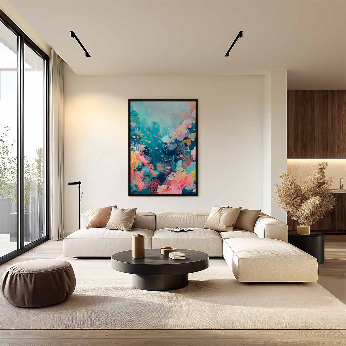 Onderwater Wonderland – staand kunstwerk voor modern interieur