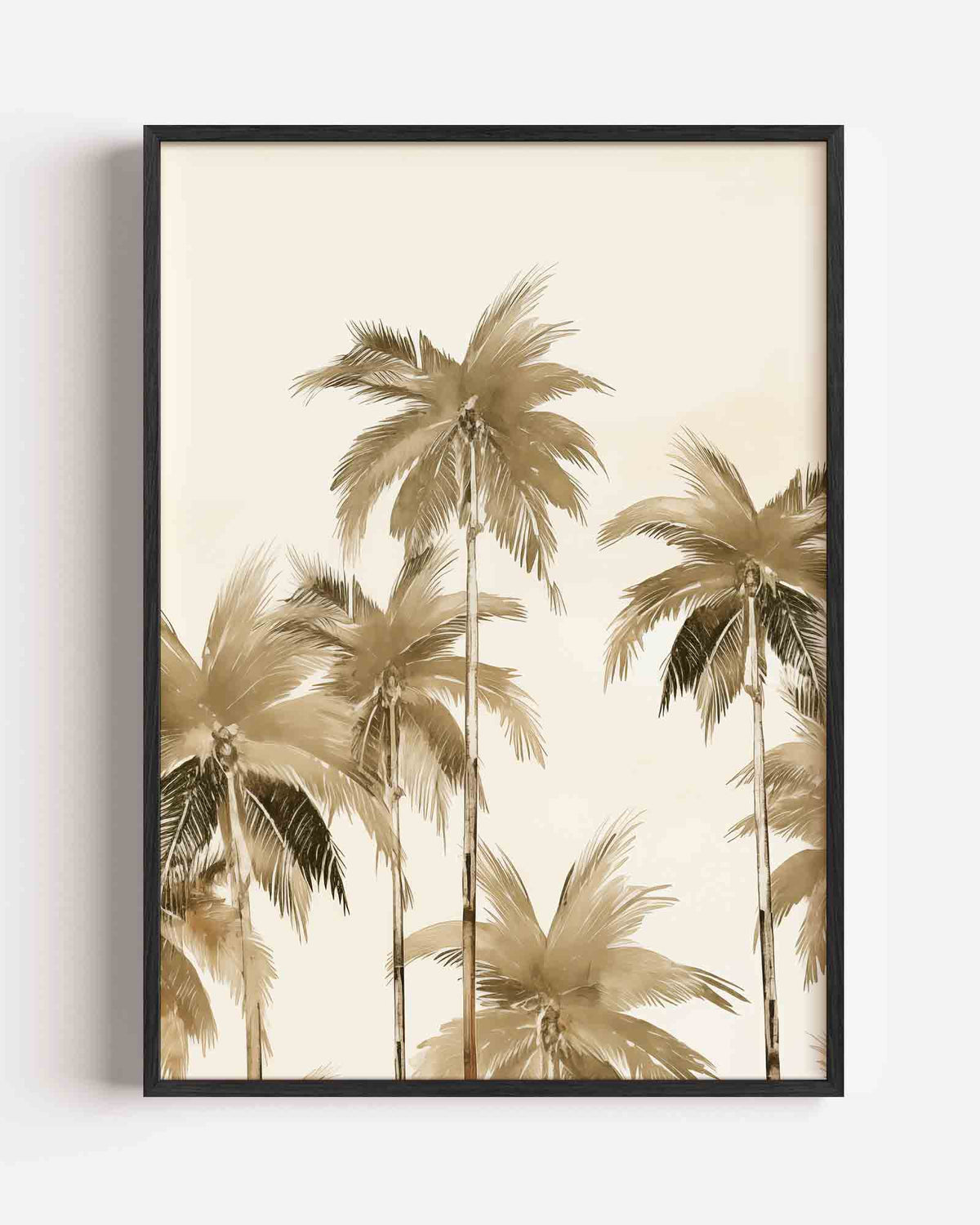 Palmboom silhouetten – jungle portret poster als wanddecoratie