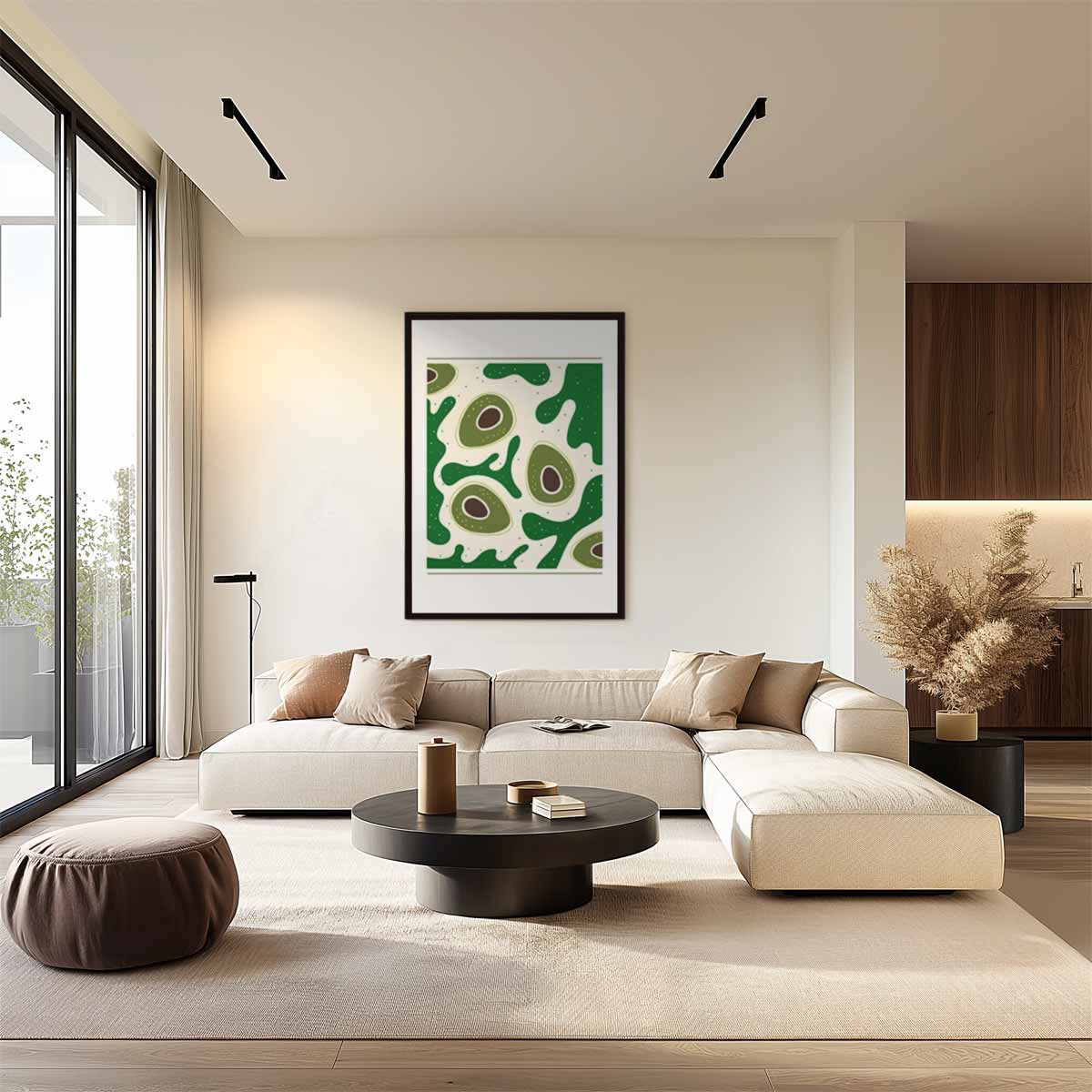 Avocado Droompatroon – dibond wanddecoratie in staand formaat