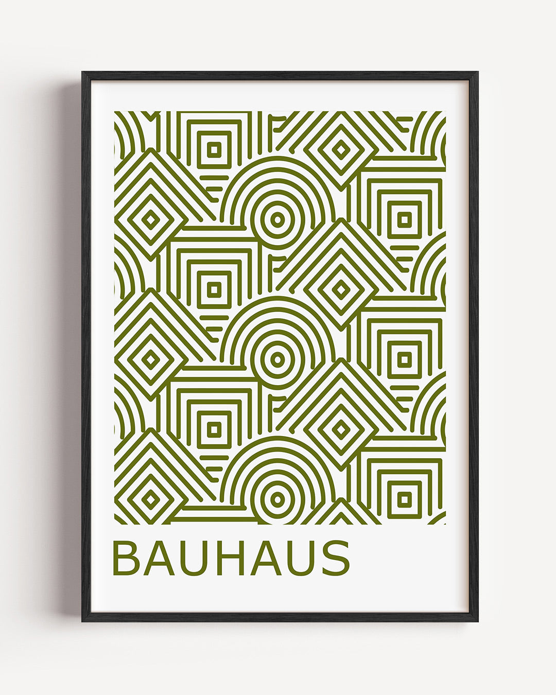 Lijnen en patronen – staande Bauhaus poster als wanddecoratie