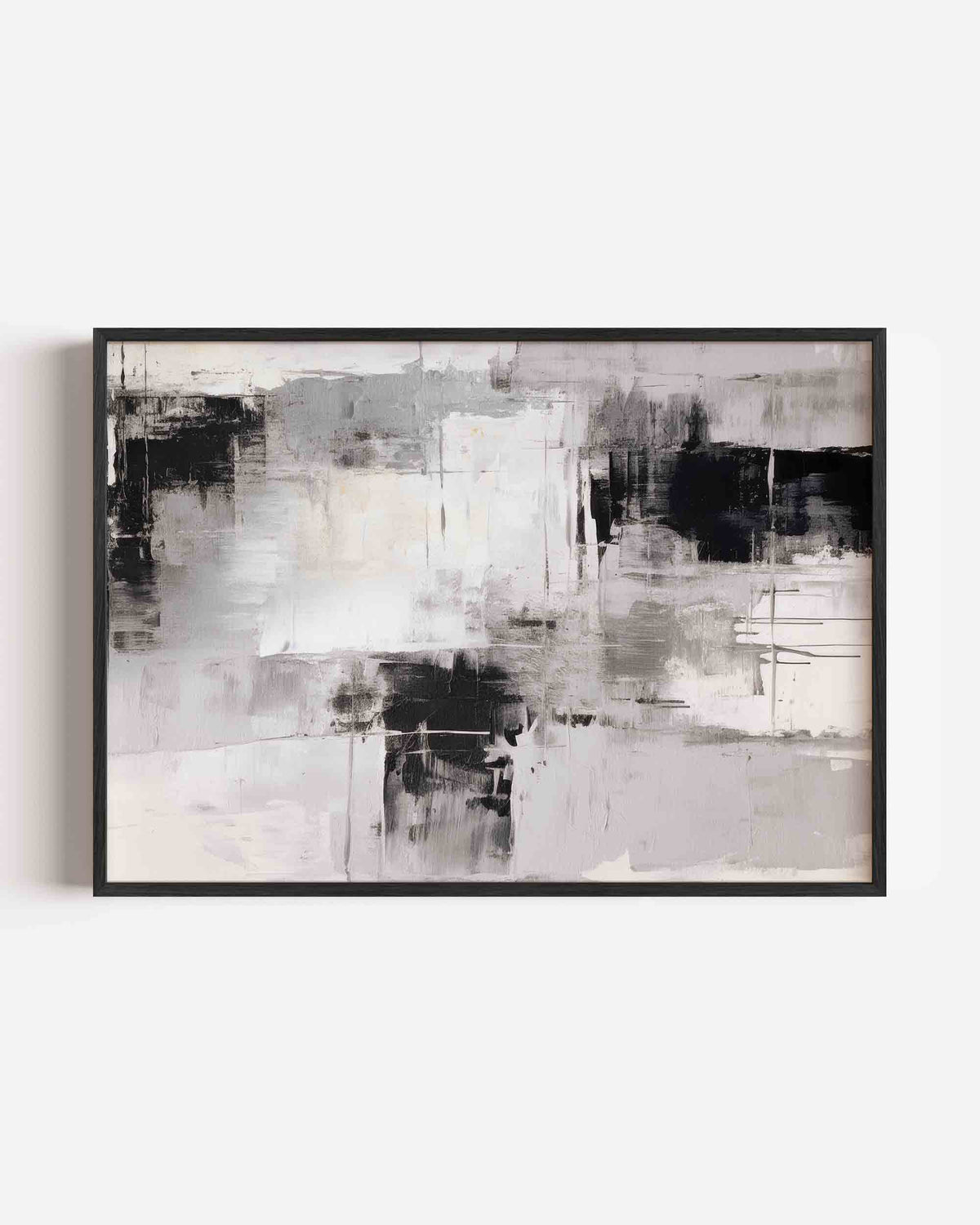 Abstracte zwart wit – abstracte landscape poster als wanddecoratie