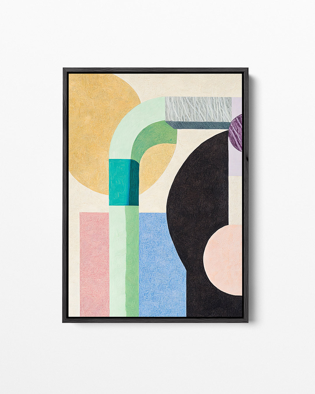 Geometrische vormen compositie – staand wanddecoratie kunstwerk