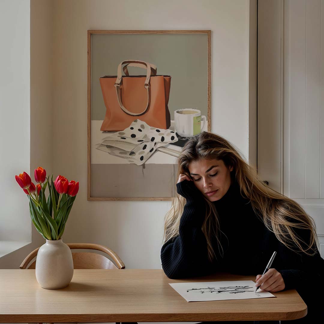 Stijlvolle Vrouwelijke Lifestyle – staande muurposter met abstracte vormen
