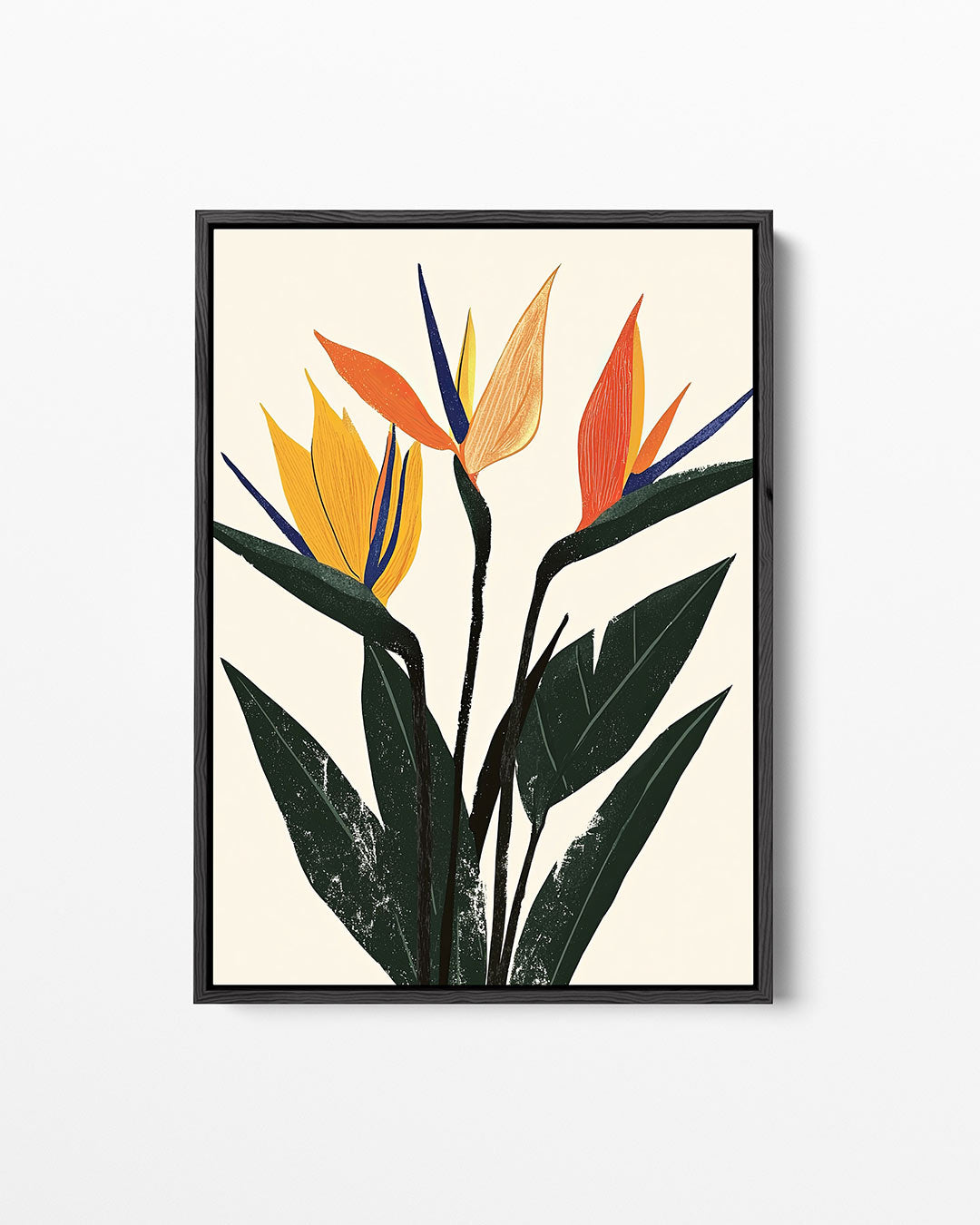 Vrolijke bloemillustratie – staand wanddecoratie kunstwerk