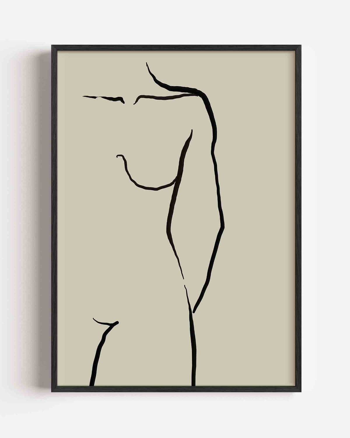 Minimalistische figuur – hedendaagse illustratie portret poster als wanddecoratie