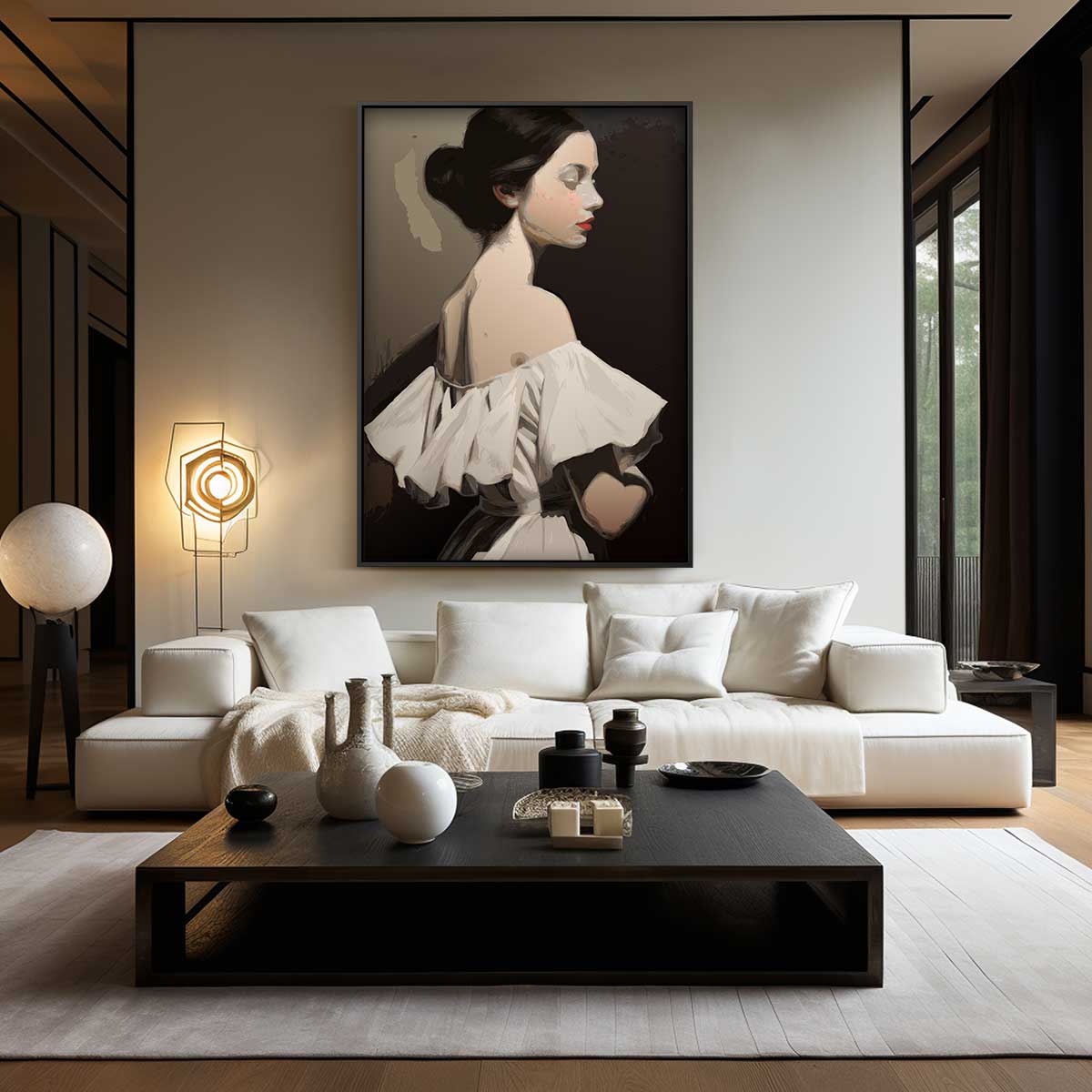 Elegante Dromerigheid – dibond wanddecoratie in staand formaat