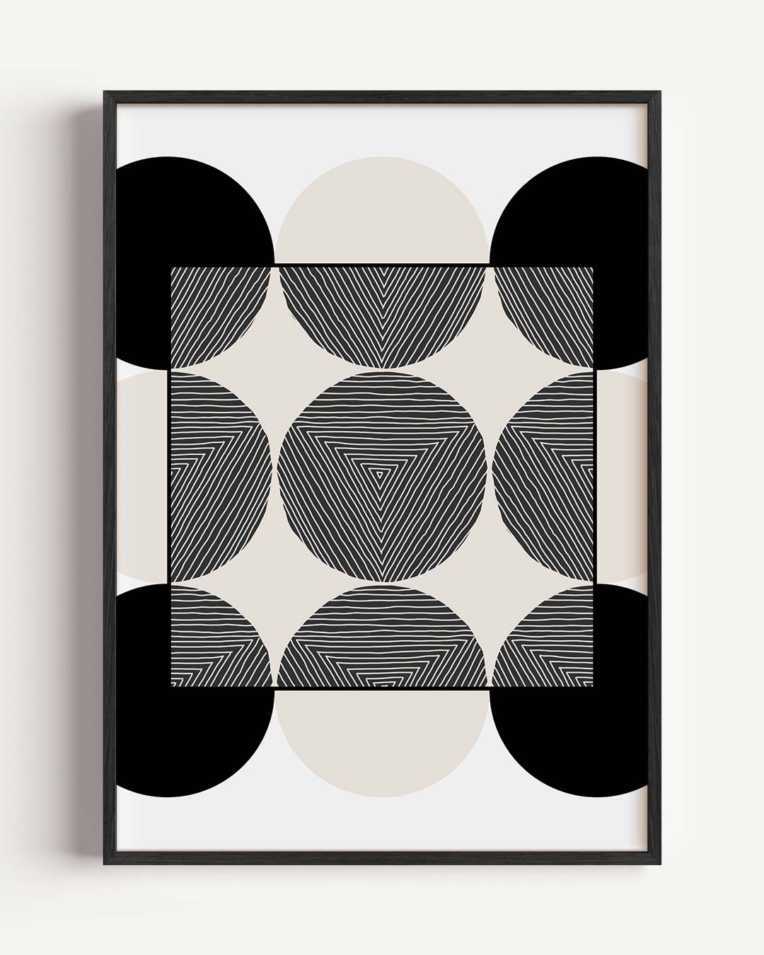 Geometrische Cirkel – kleurrijke abstracte portret poster als wanddecoratie