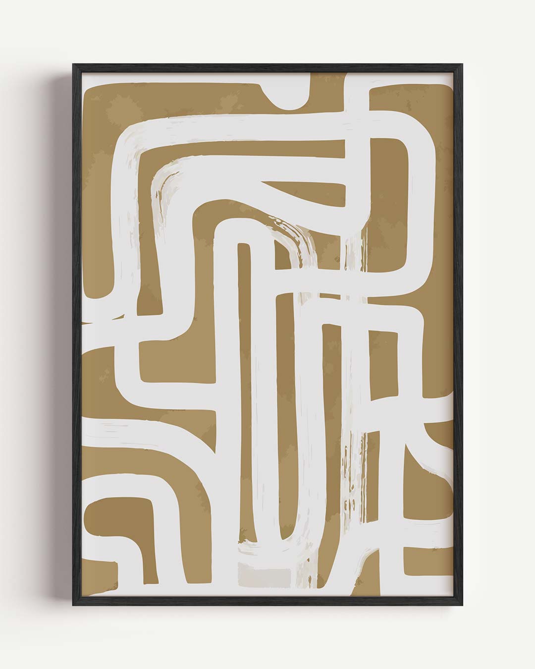 Abstracte Labyrint – kleurrijke abstracte portret poster als wanddecoratie