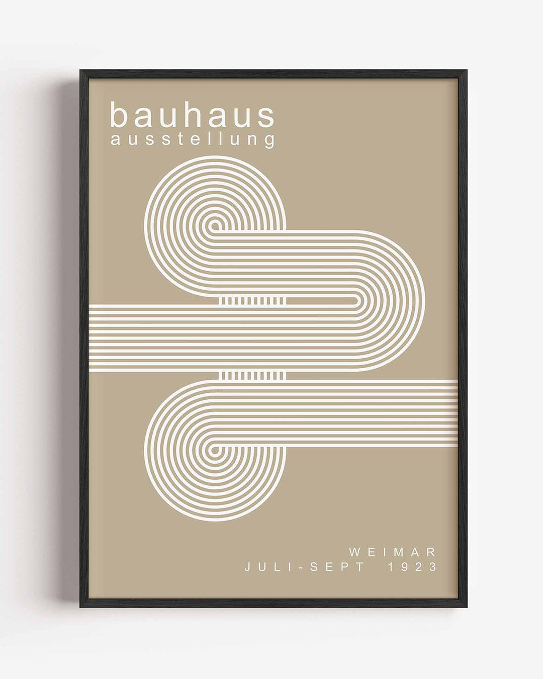 Lijnen en vormen – staande Bauhaus poster als wanddecoratie