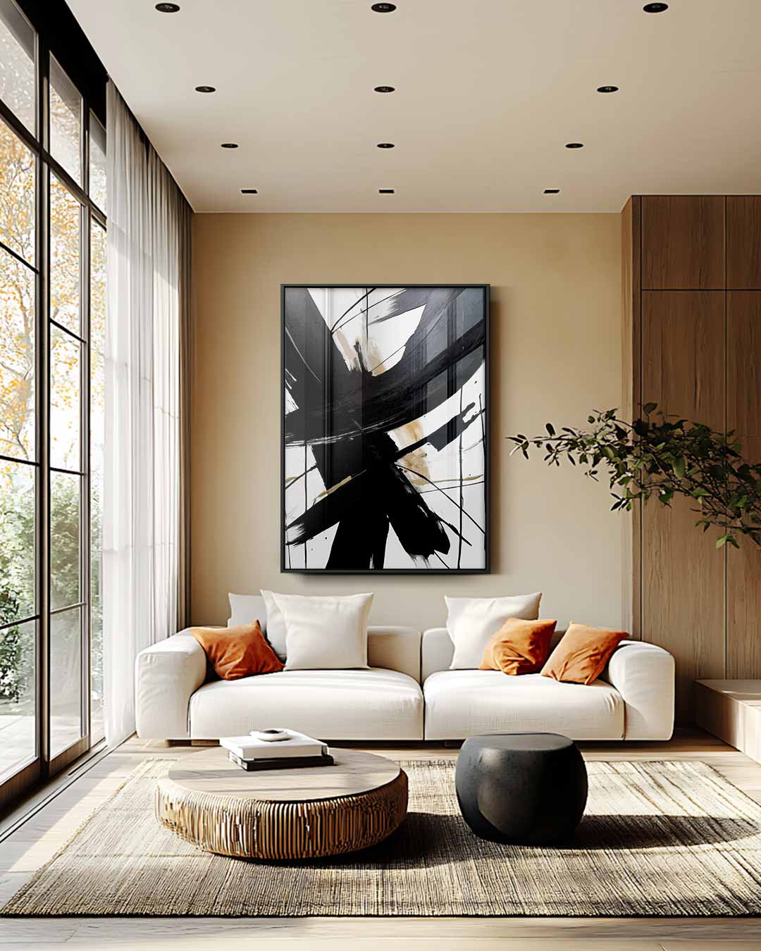 Abstracte Expressie – staande wandkunst voor woonkamer of interieur