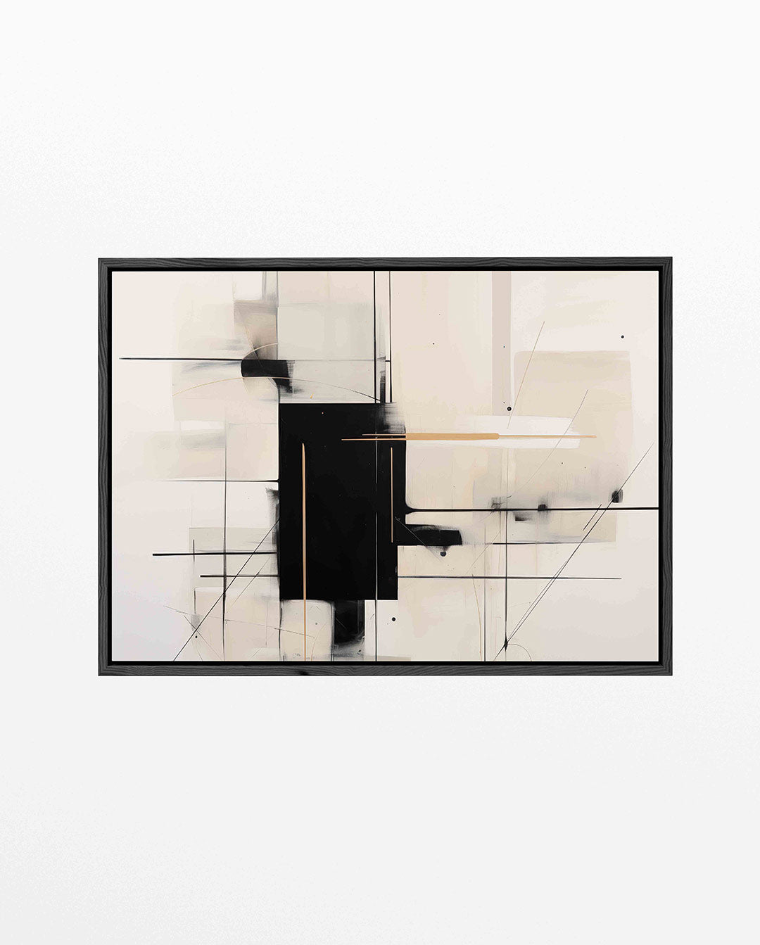 Geometrische lijnen – liggend wanddecoratie kunstwerk