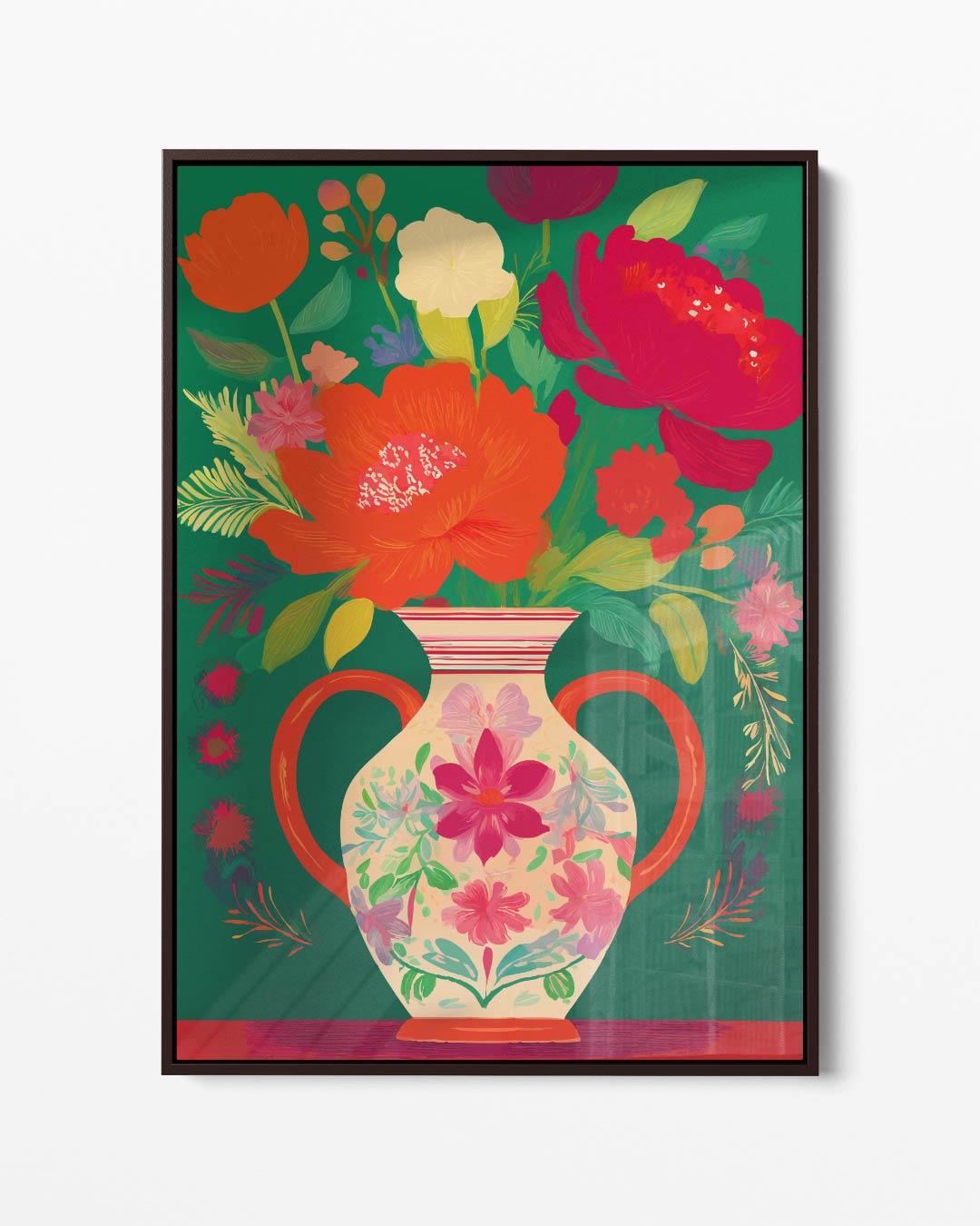 Bloemrijk Binnentuin – portret kunstwerk als wanddecoratie