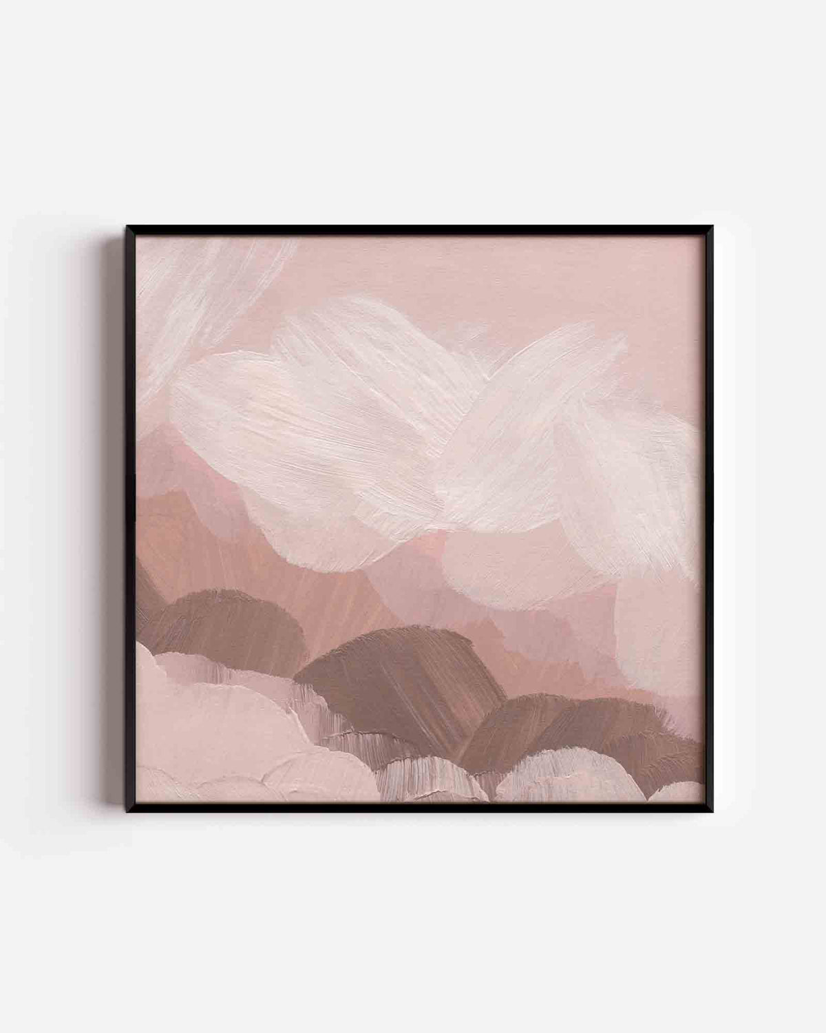 Abstracte penseelstreken – schilderkunst vierkante poster als wanddecoratie