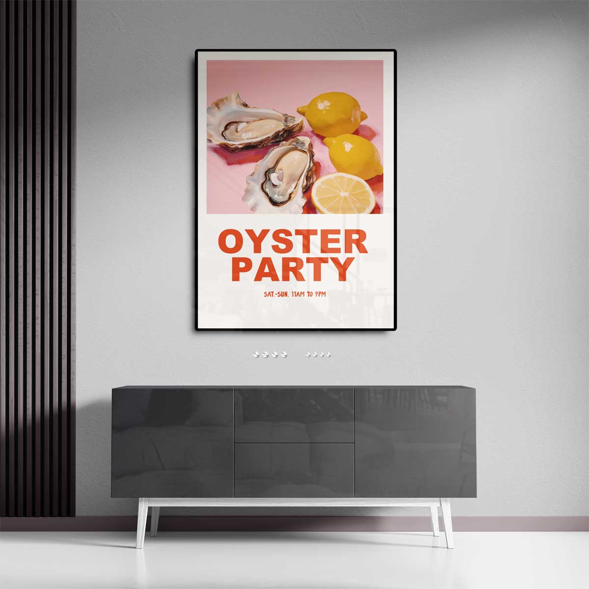 Oesterfeest Poster – dibond wanddecoratie in staand formaat