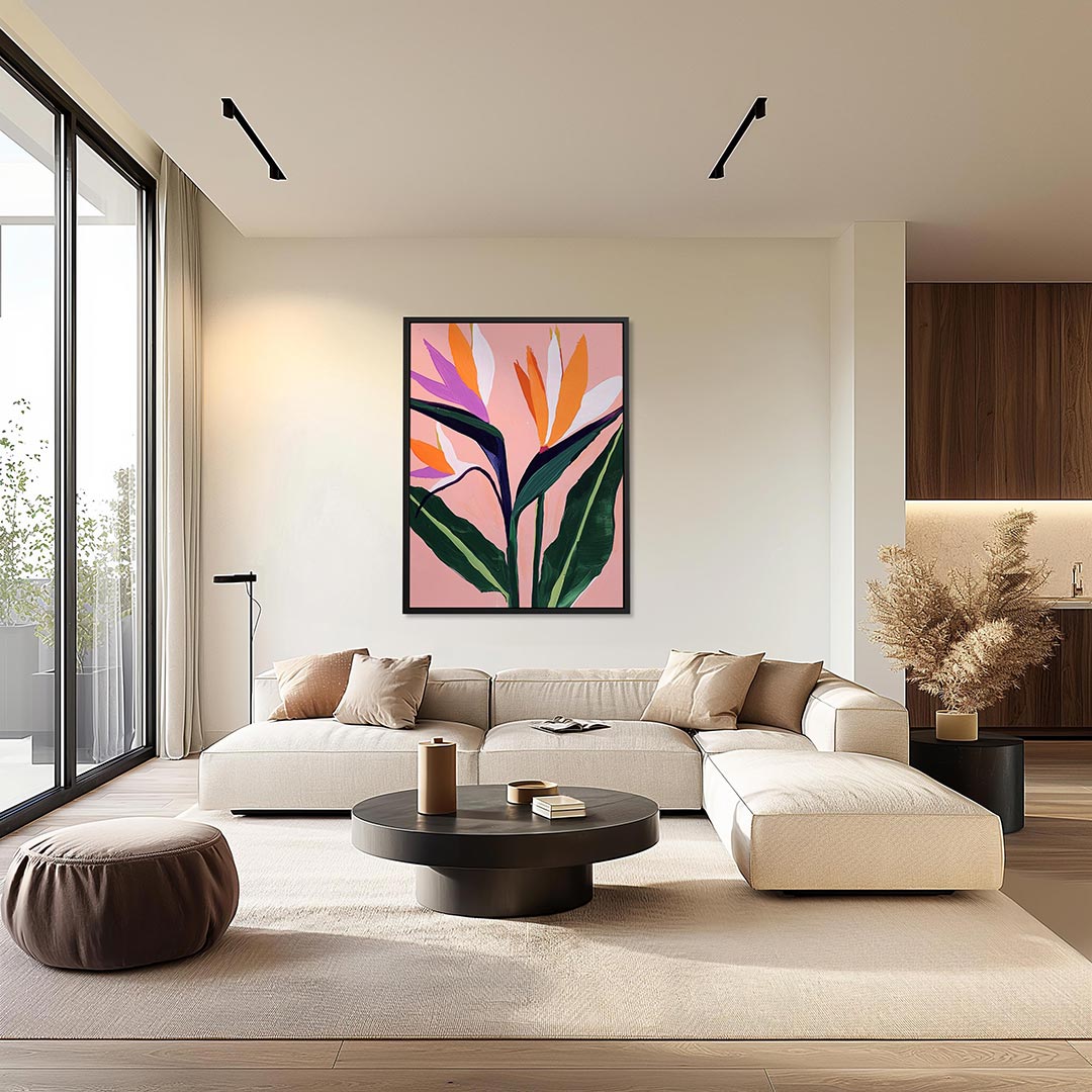 Vrolijke bloemen – staand wanddecoratie kunstwerk