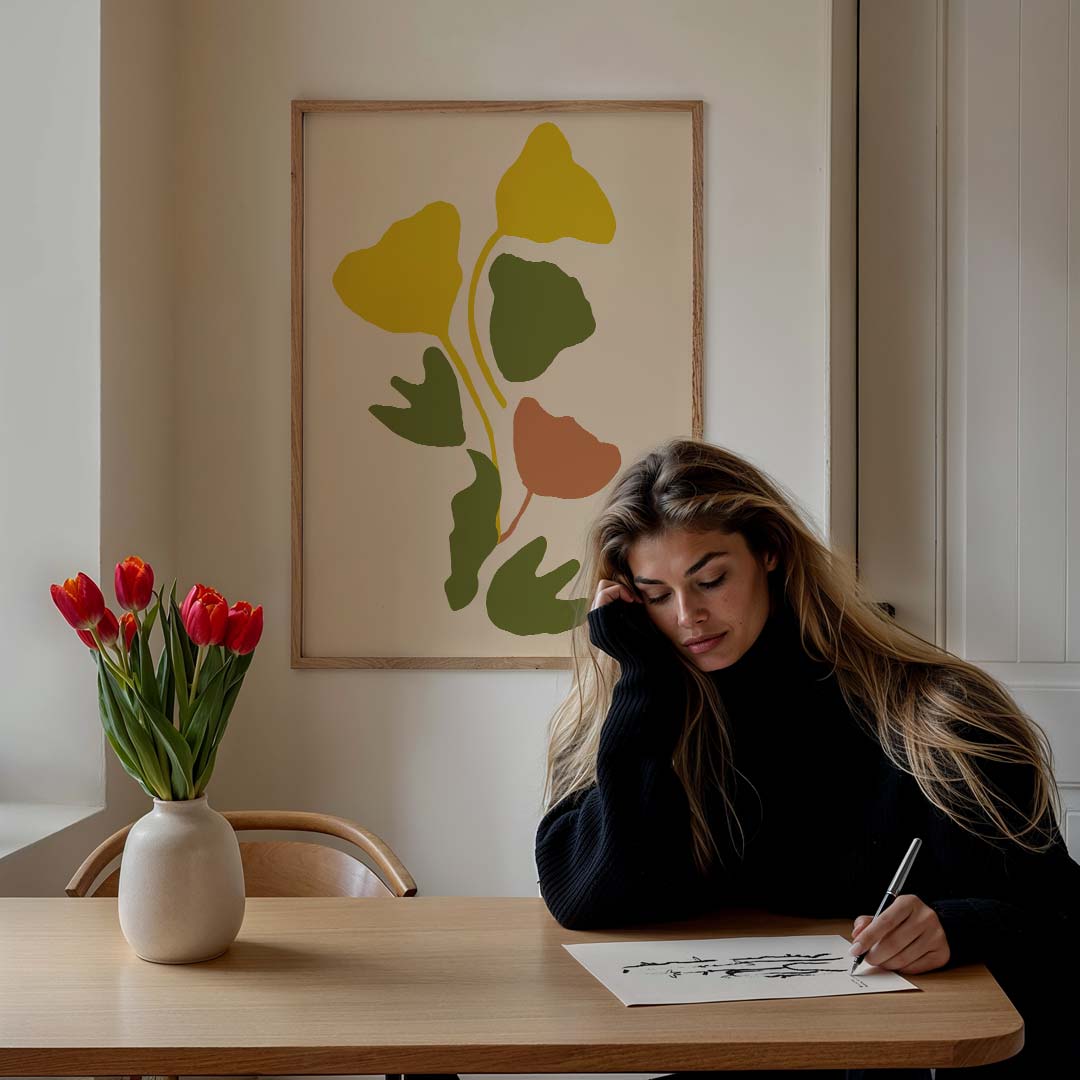 Botanische Vormkunst – bloemen poster in staand formaat