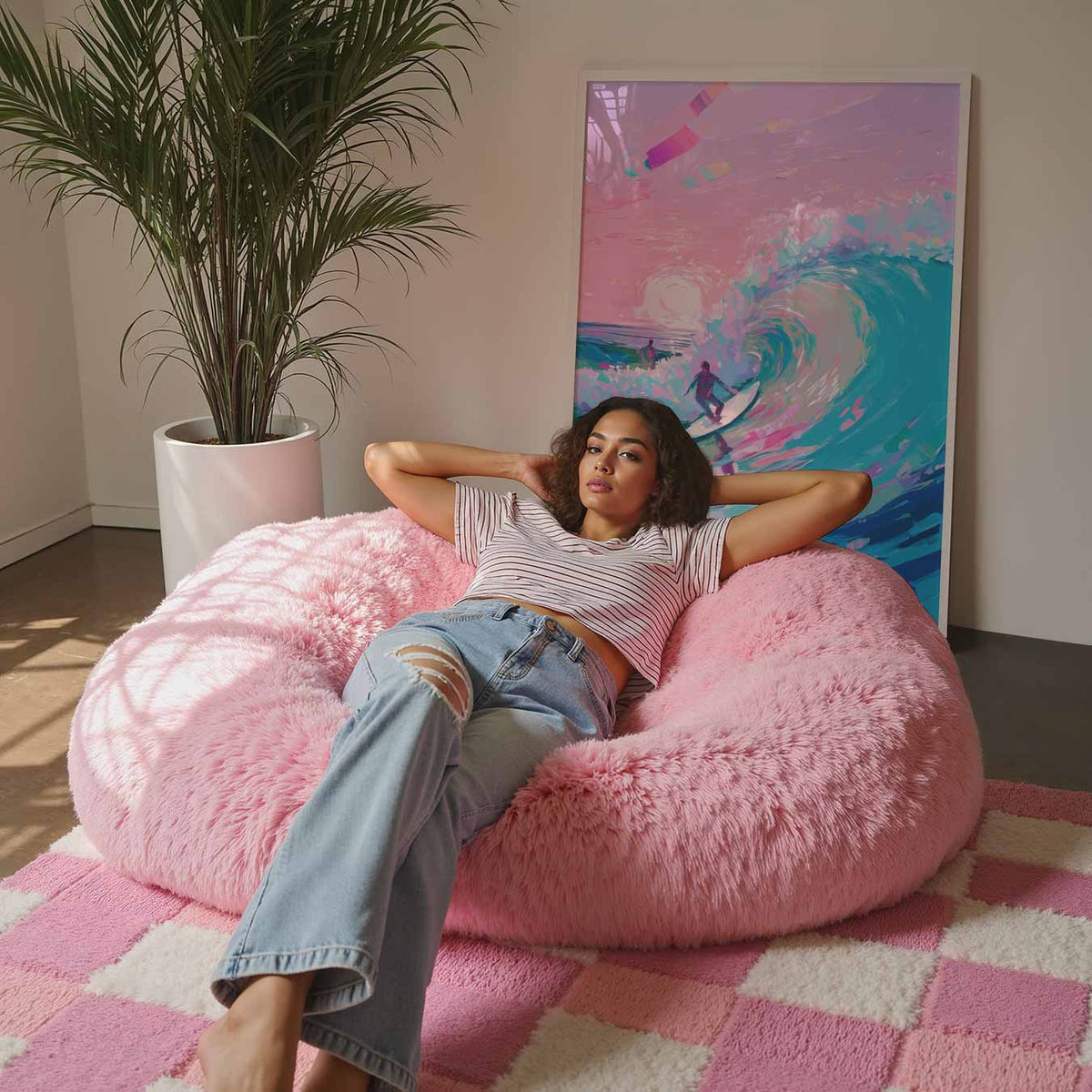 Surfer's Dream – staande zomer wanddecoratie van WallArtistic