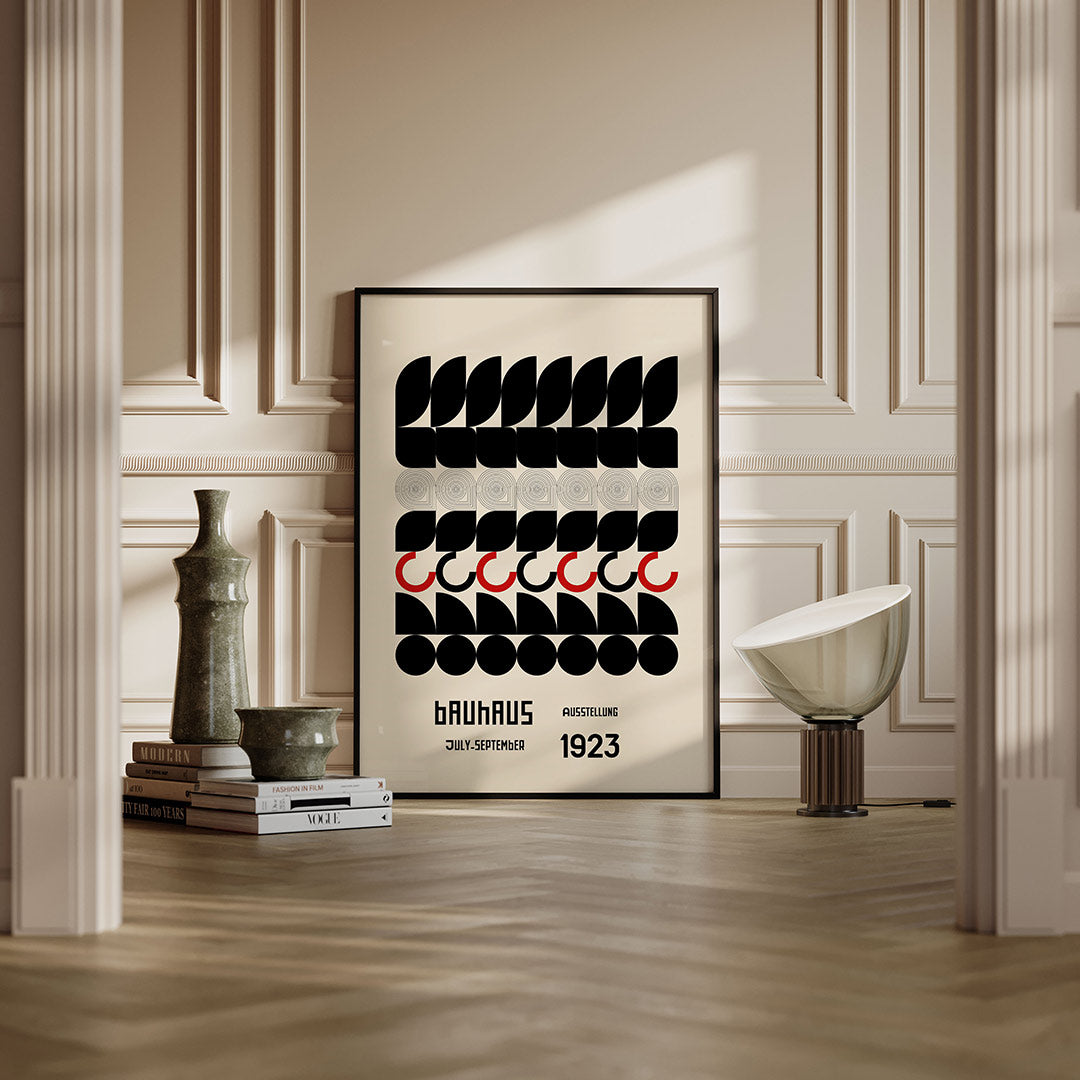 Vormritme en contrast – moderne Bauhaus wandkunst als poster