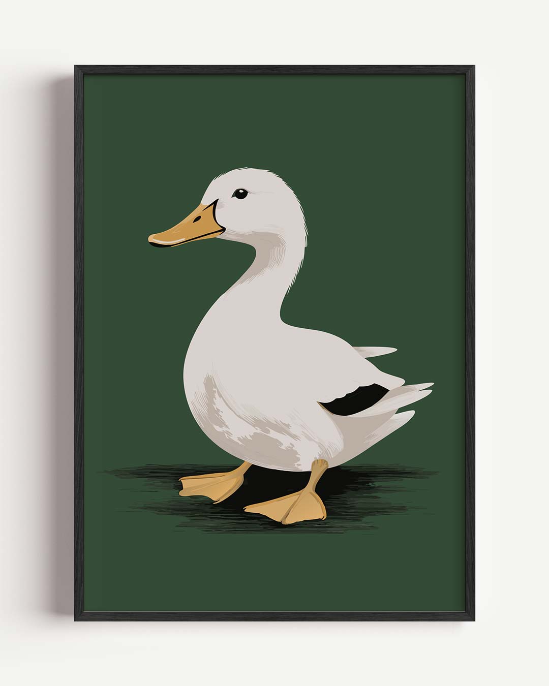 Schattige Eend Illustratie – kids portret poster als wanddecoratie
