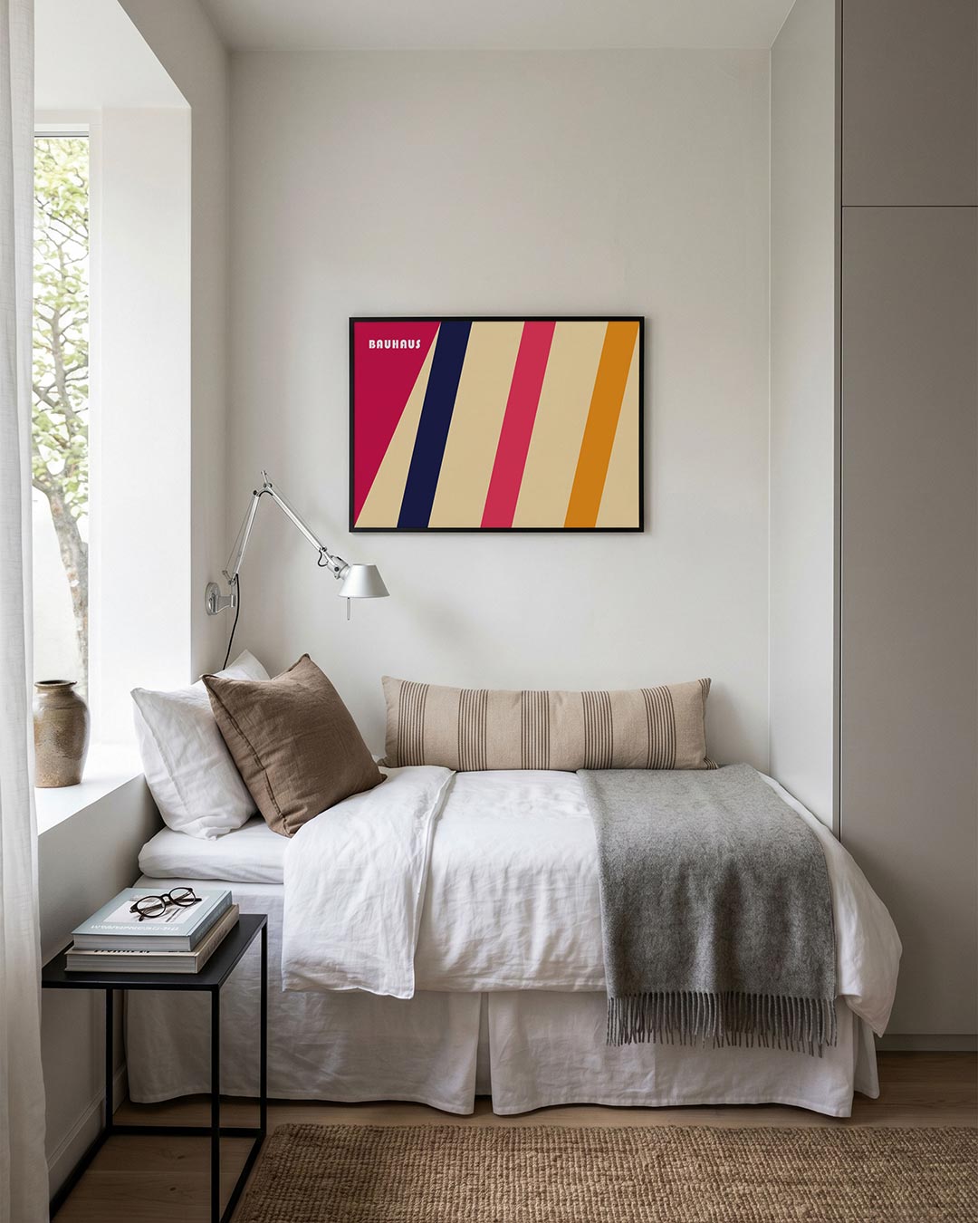 Schuine kleurvlakken – moderne Bauhaus wandkunst als poster