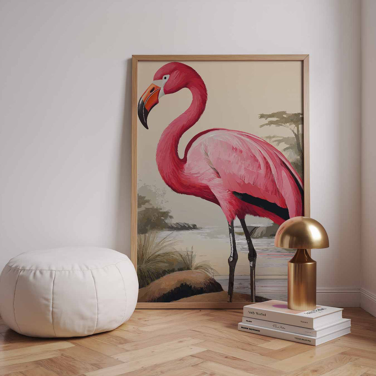 Elegante Flamingo – dieren poster in staand formaat