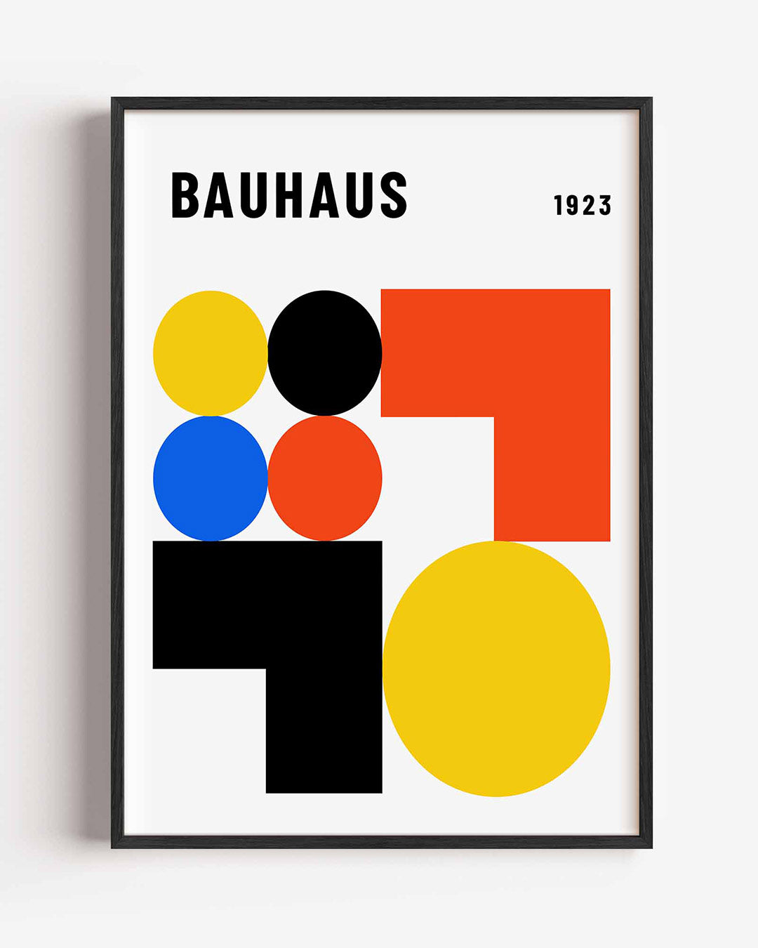 Vormen en vlakkenspel – staande Bauhaus poster als wanddecoratie