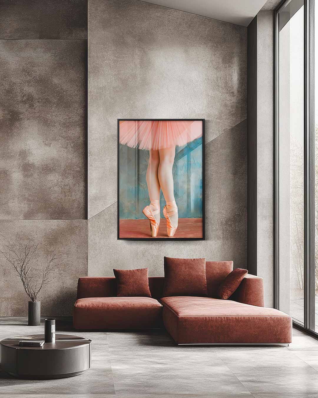 Elegante Balletdroom – staande wandkunst voor woonkamer of interieur