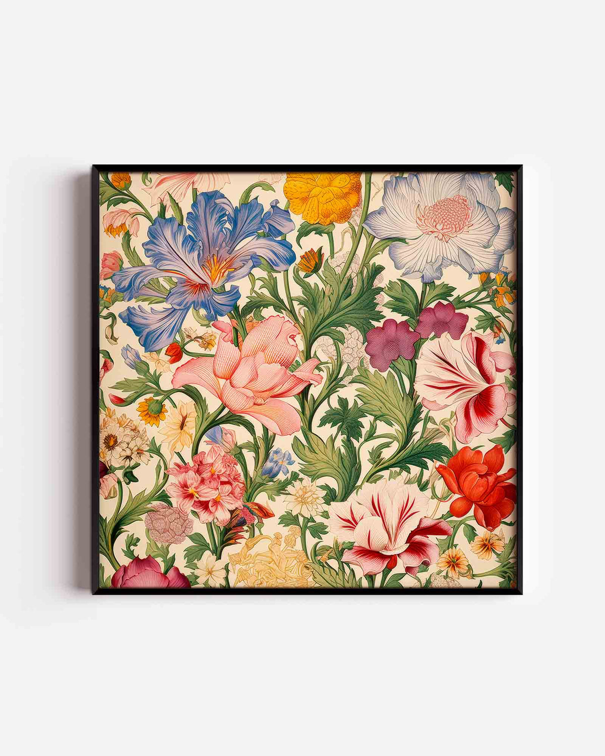 Bloemenpracht – kleurrijke illustratie poster als wanddecoratie