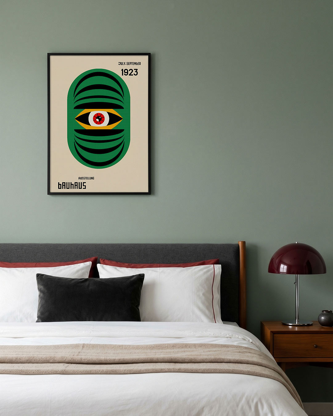 Oogvorm en lijnen – geometrische poster in Bauhaus-stijl van WallArtistic
