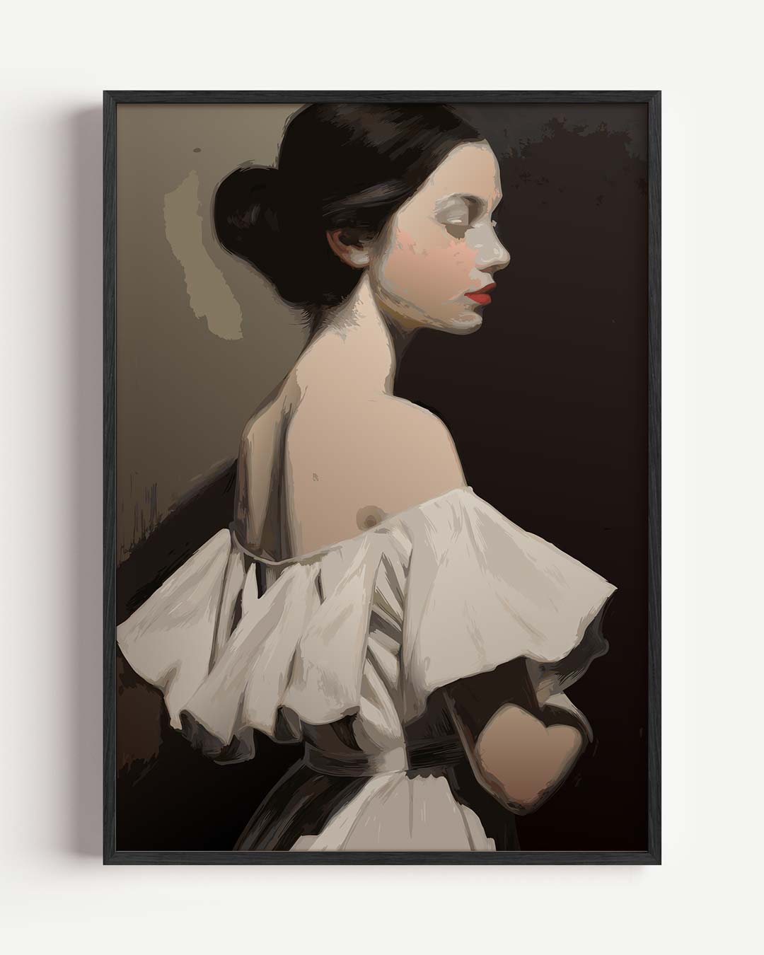 Elegante Vrouwelijke Schoonheid – paas portret poster als wanddecoratie