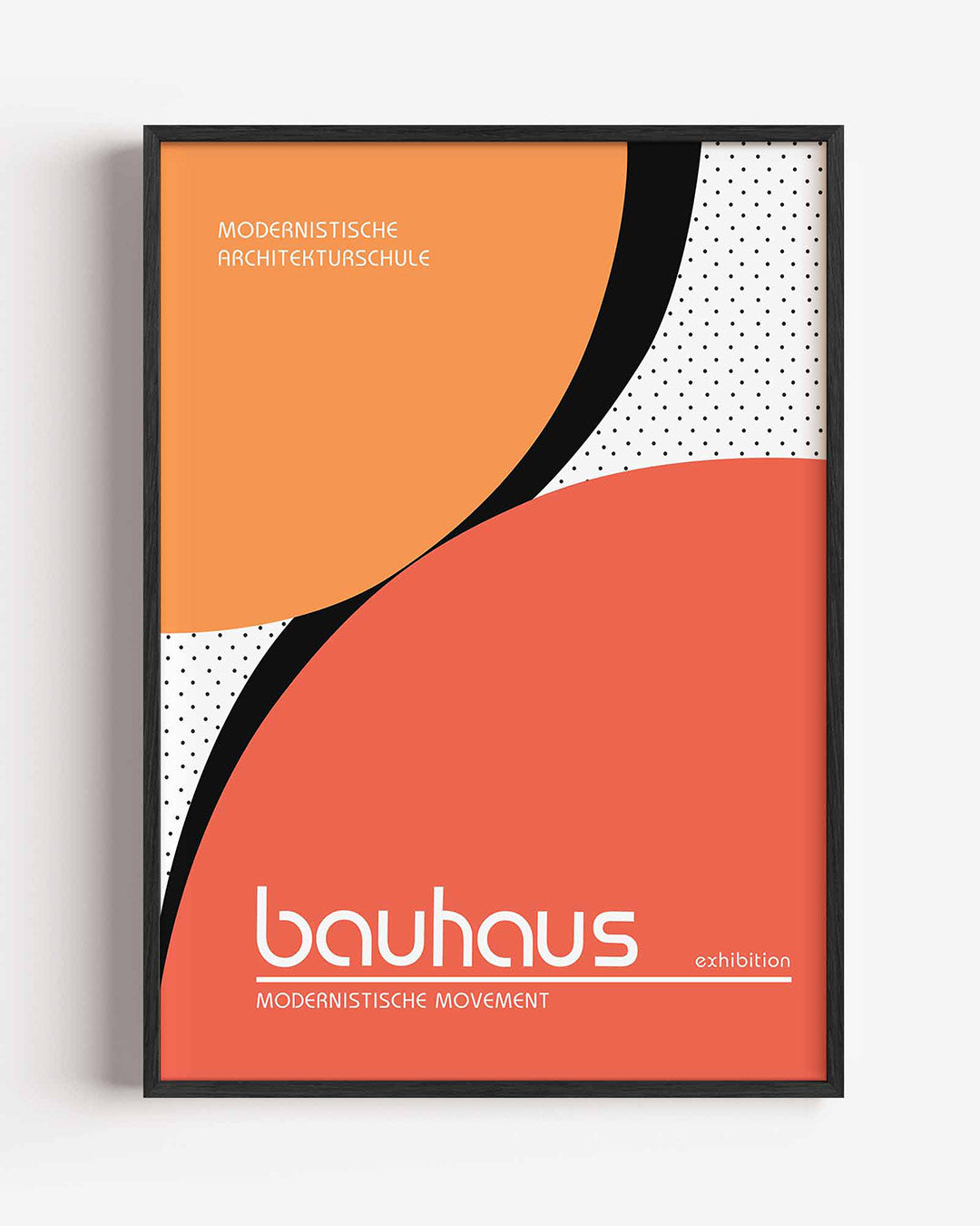 Kleurvlakken en lijnen – staande Bauhaus poster als wanddecoratie