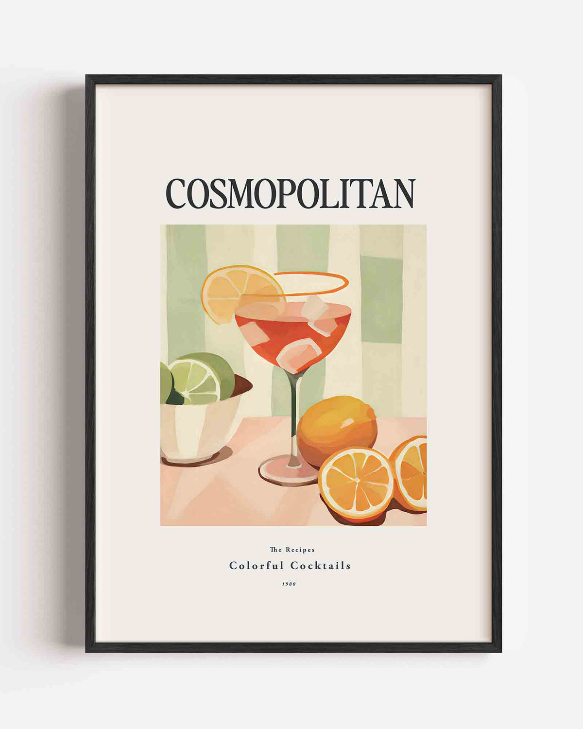 Cosmopolitan cocktail – keuken portret poster als wanddecoratie