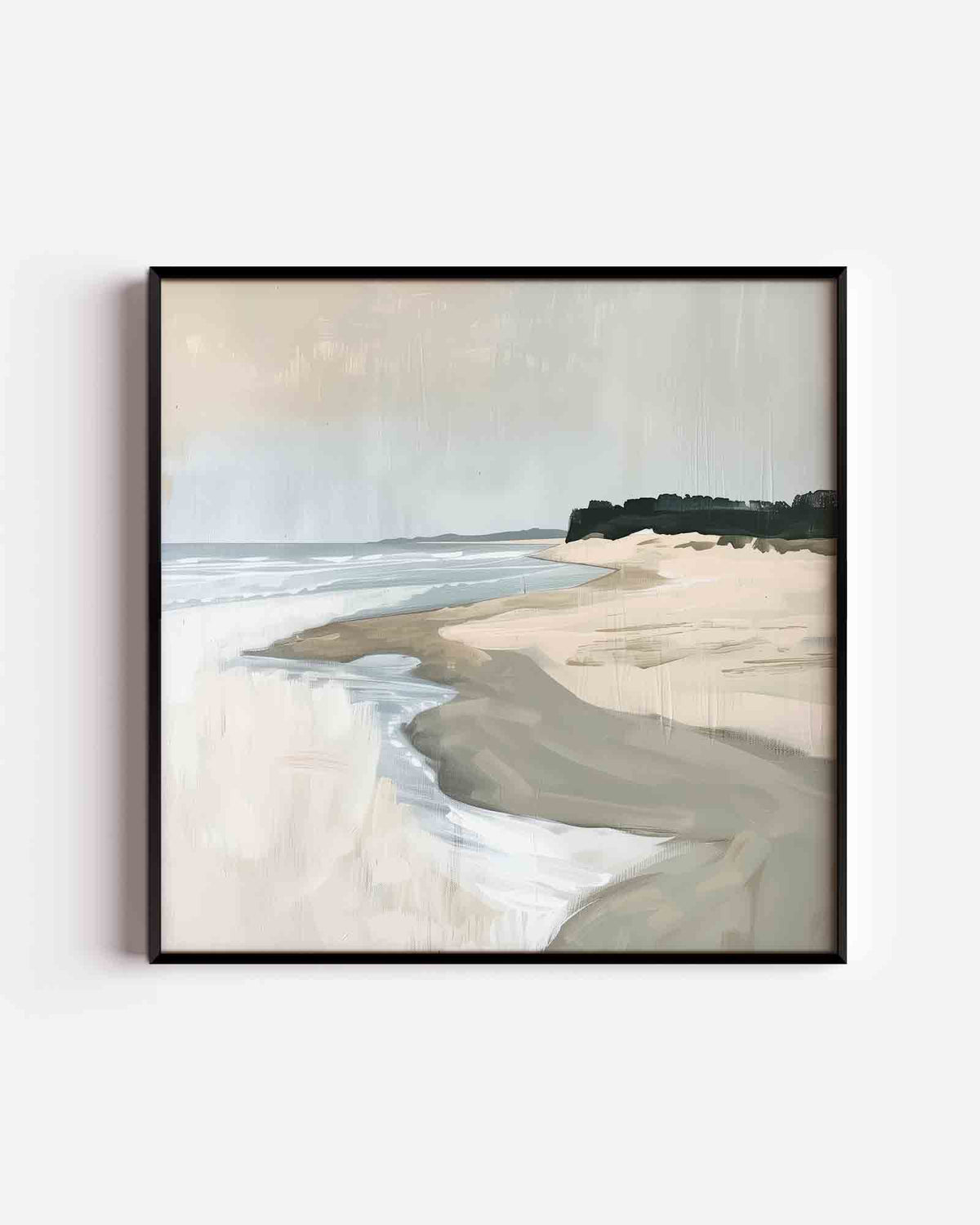 Strand en zee – design vierkante poster als wanddecoratie