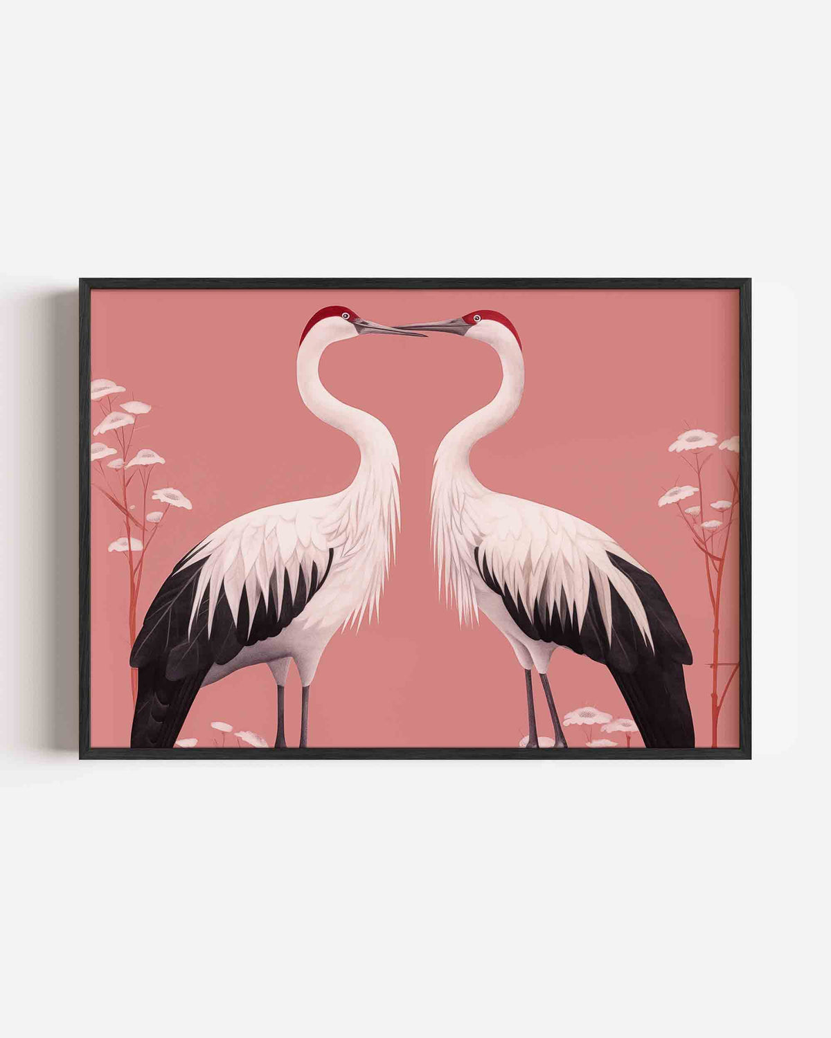 Twee kraanvogels – dieren landscape poster als wanddecoratie