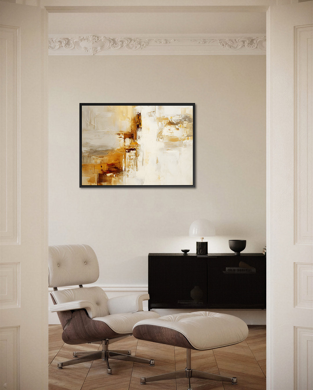 Warme kleuren harmonie – liggende wanddecoratie