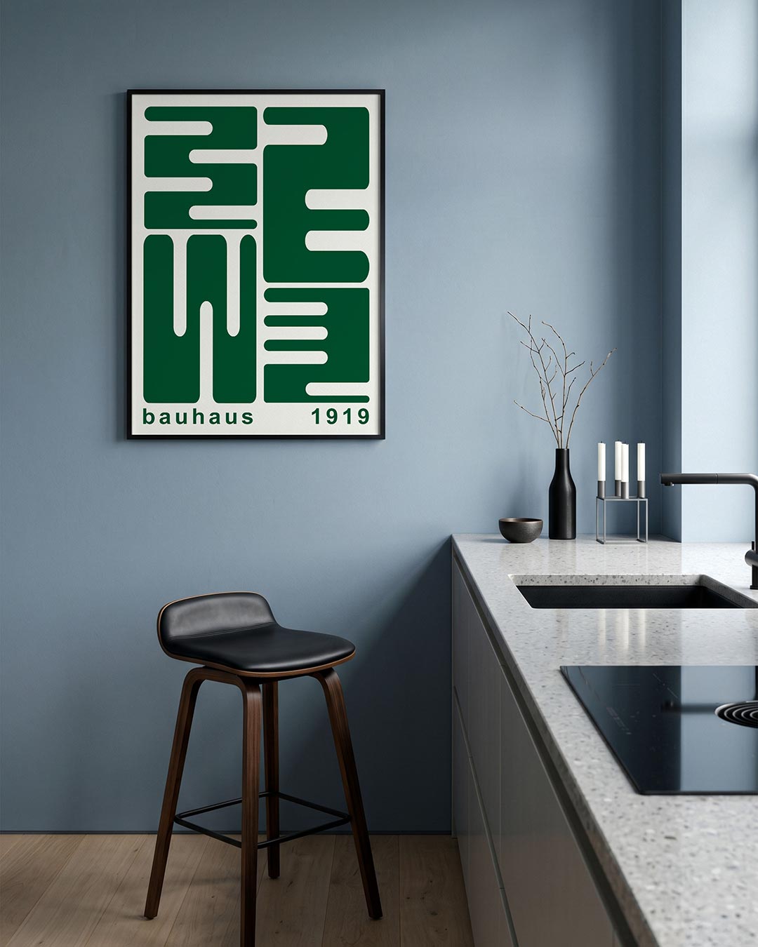  – geometrische Bauhaus poster in staand formaat