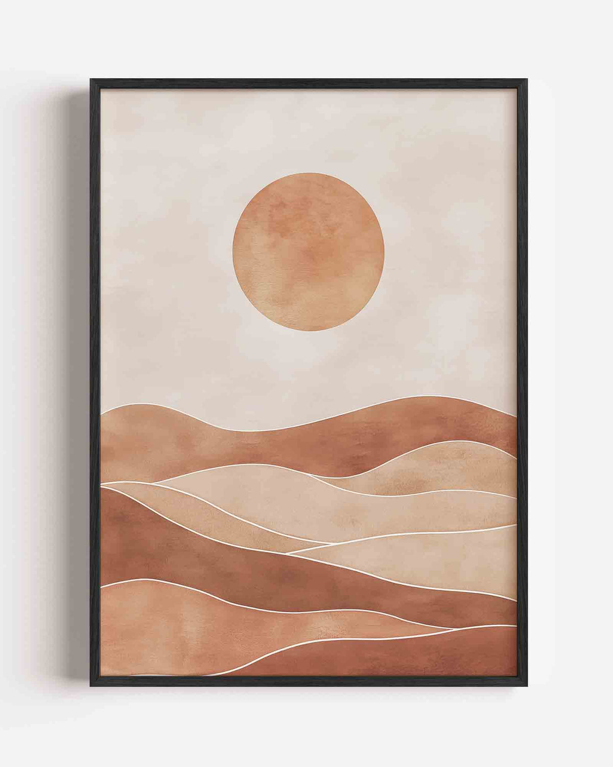 Zon en heuvels – kids portret poster als wanddecoratie
