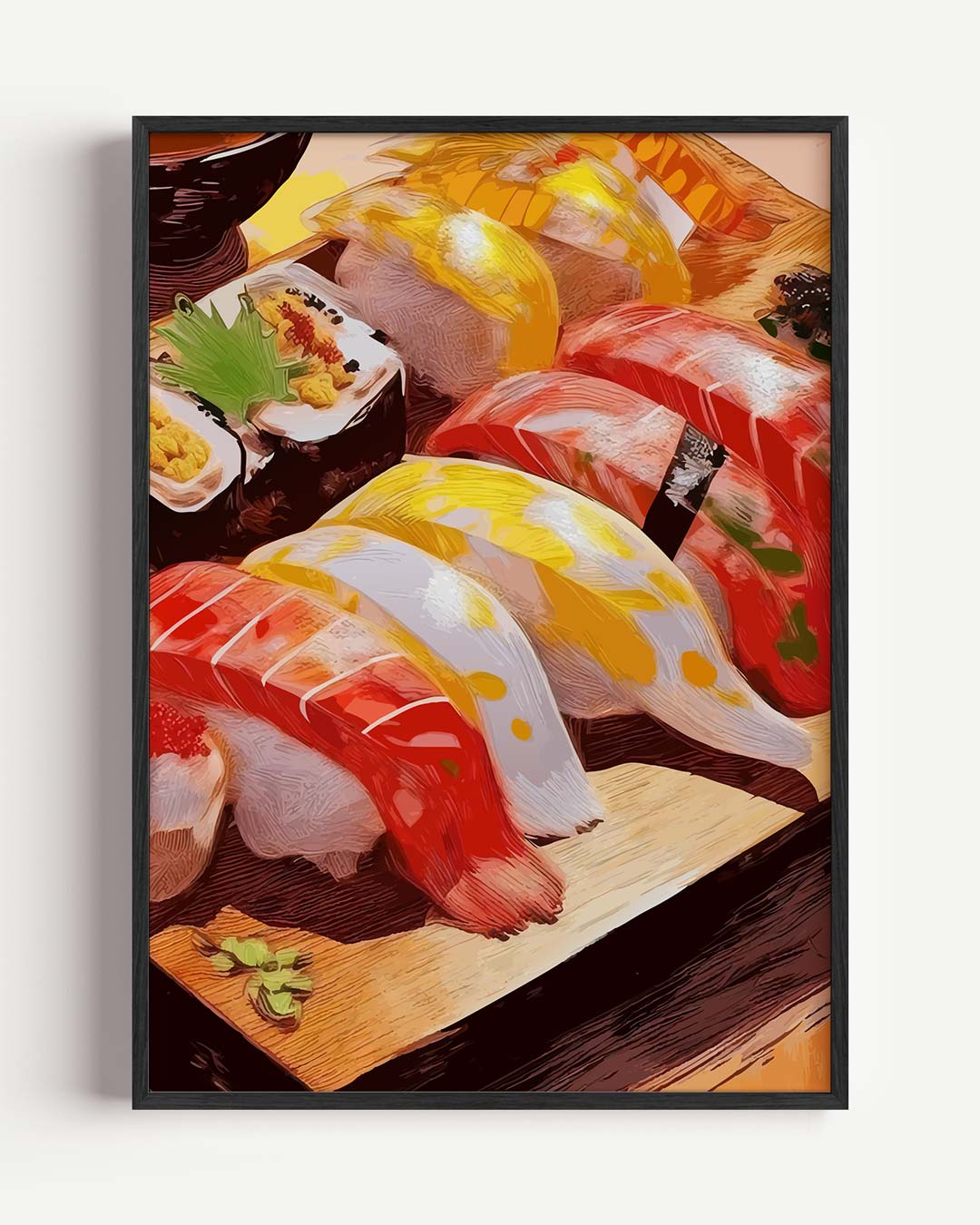 Kunstzinnige Sushi – keuken portret poster als wanddecoratie