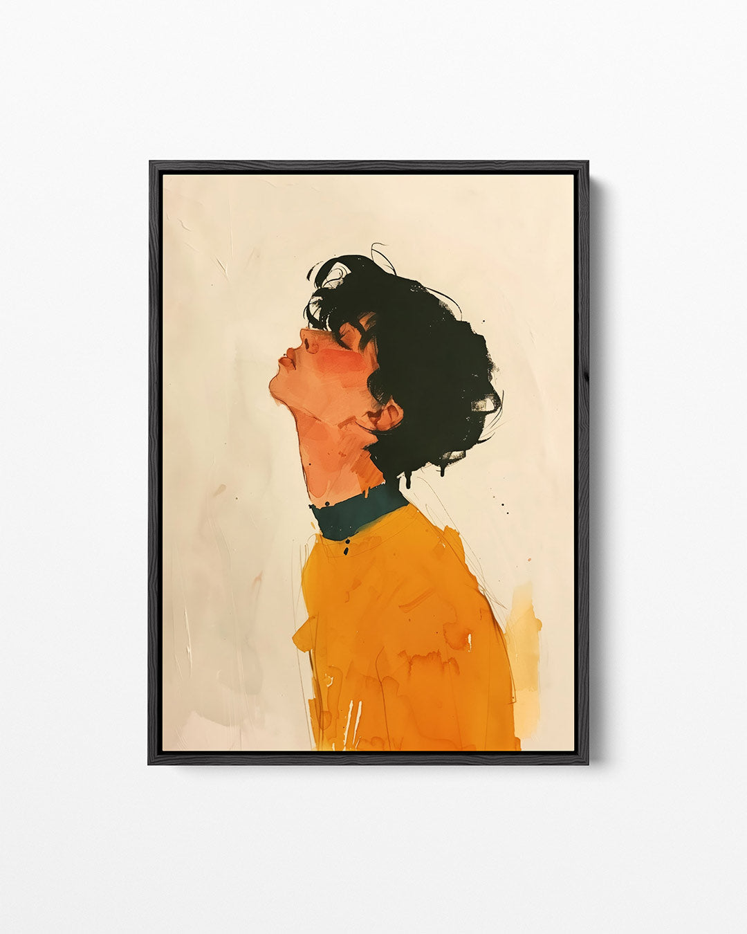 Portret illustratie – staand wanddecoratie kunstwerk