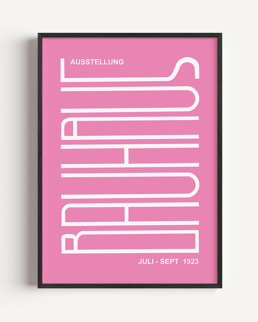 Lijnen en vormen – staande Bauhaus poster als wanddecoratie