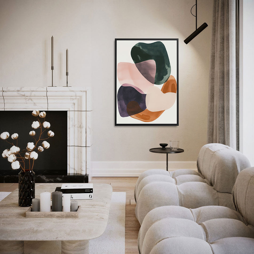 Organische vormen compositie – staand wanddecoratie kunstwerk
