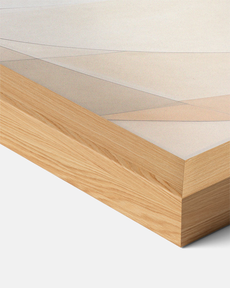 Abstracte compositie in neutrale tinten – elegante poster als rustige staande wanddecoratie