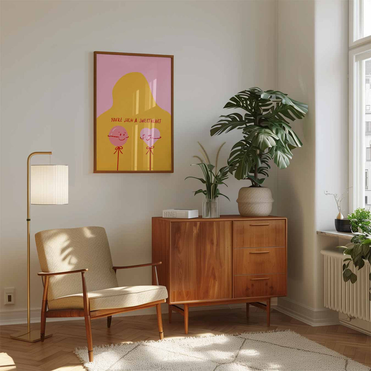 Sweetheart – staande muurposter met zomerse uitstraling