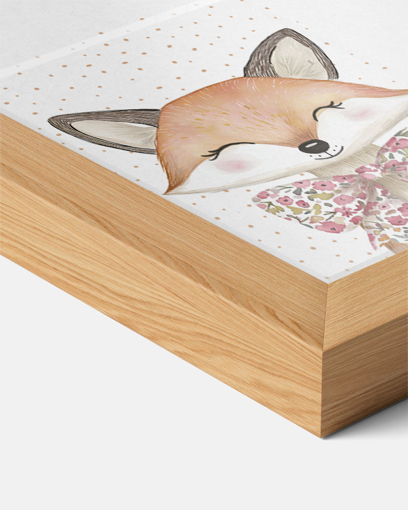 Vos met Strik – kids poster als vrolijke staande wanddecoratie