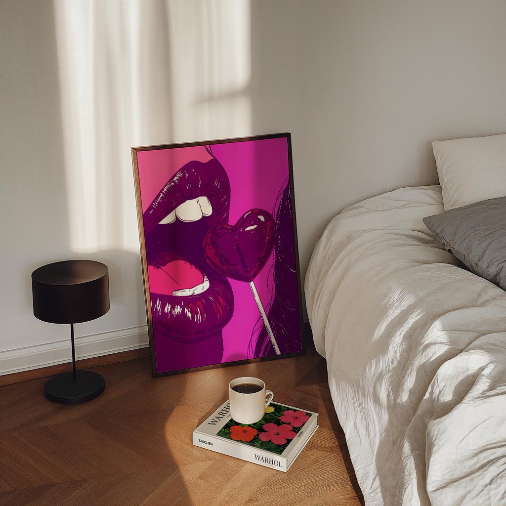 Liefdevolle Lollipop Luxe – staande zomer wanddecoratie van WallArtistic