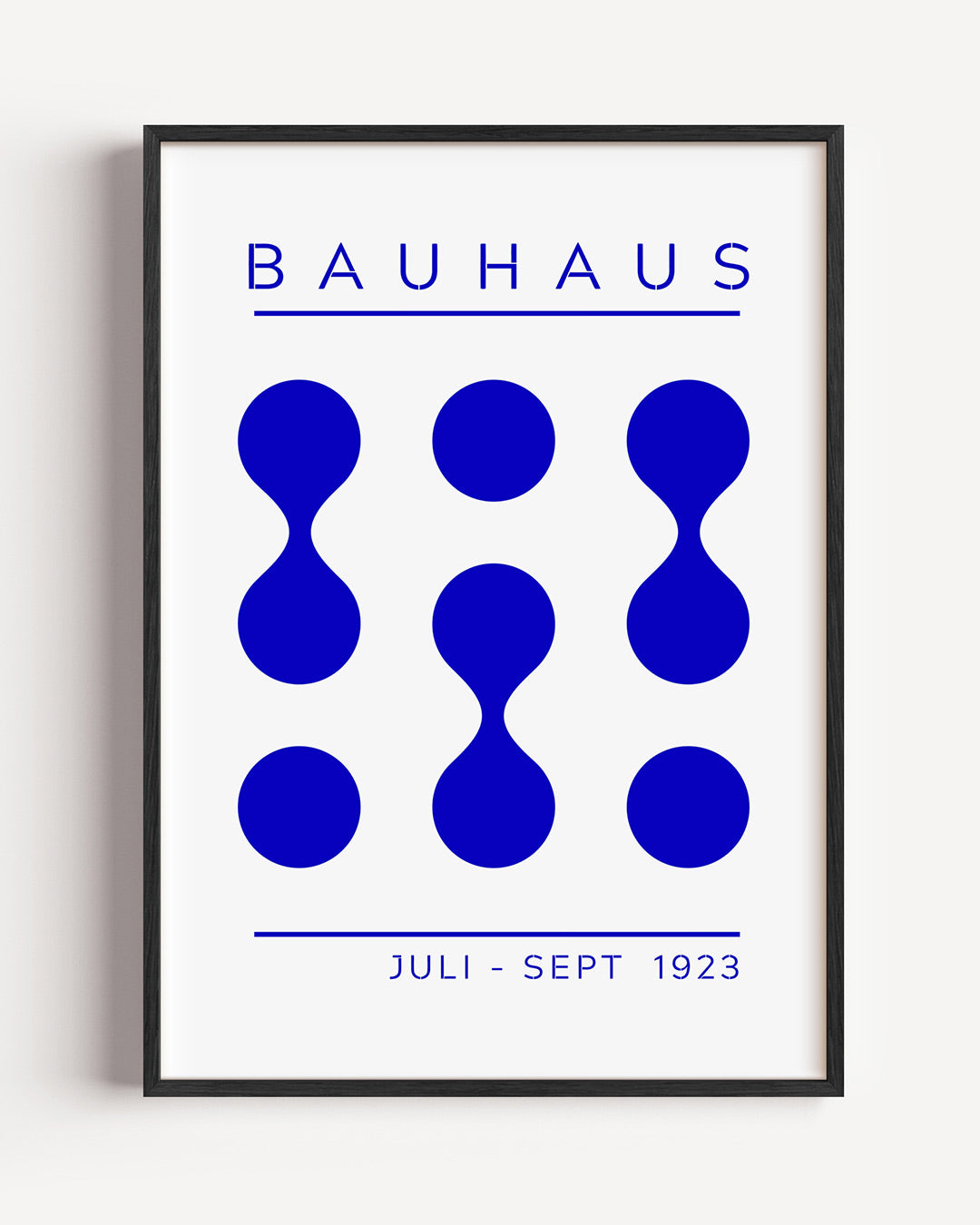 Vormen en vlakken – staande Bauhaus poster als wanddecoratie