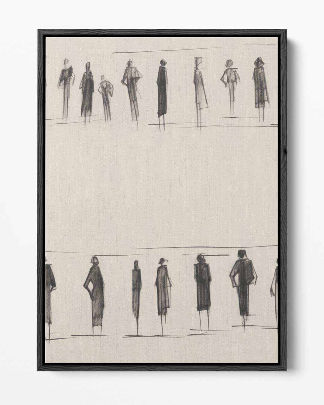 Elegante Schaduwfiguren – portret kunstwerk als wanddecoratie