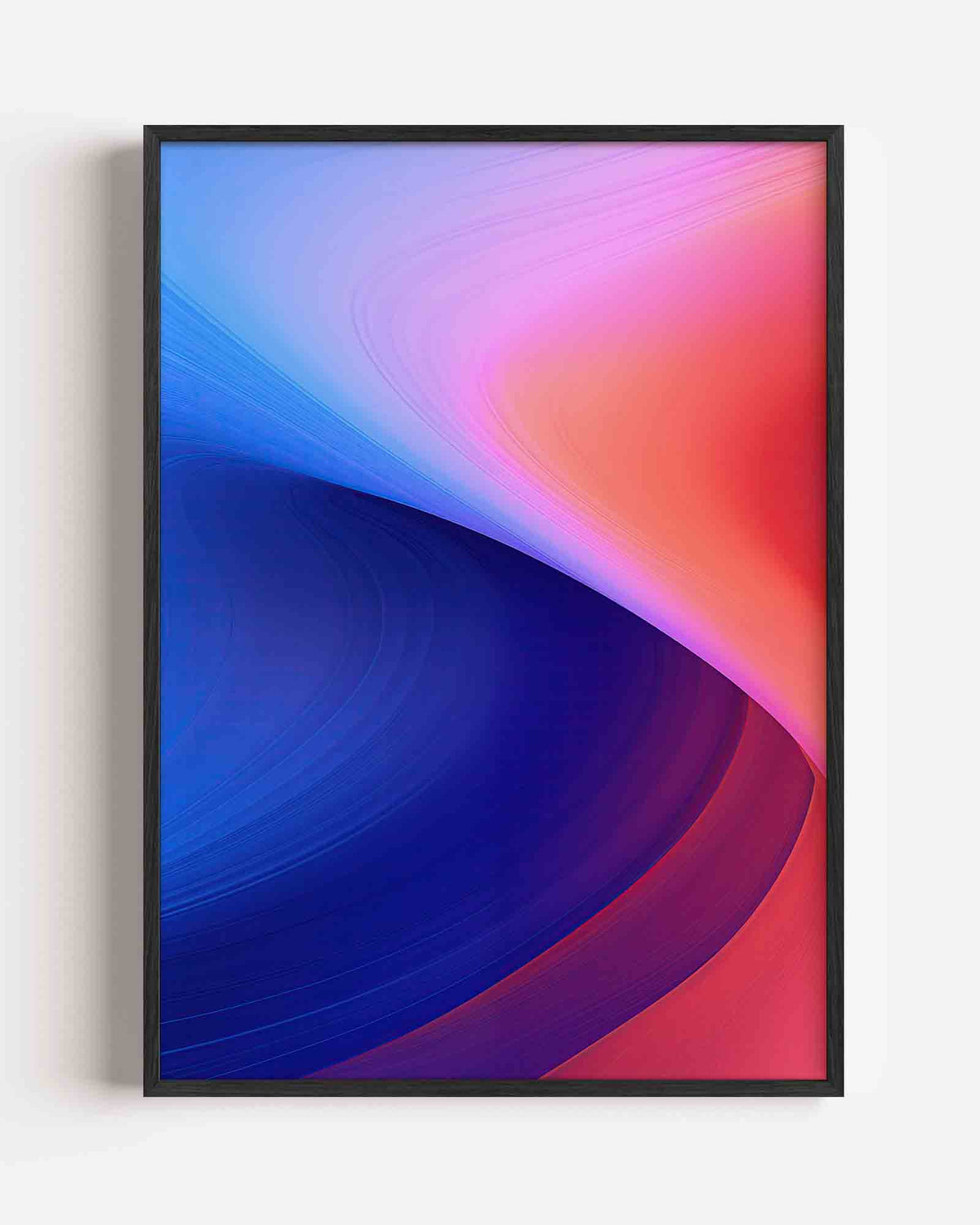 Kleurrijke golvende lijnen – Kleur & Vormen portret poster als wanddecoratie